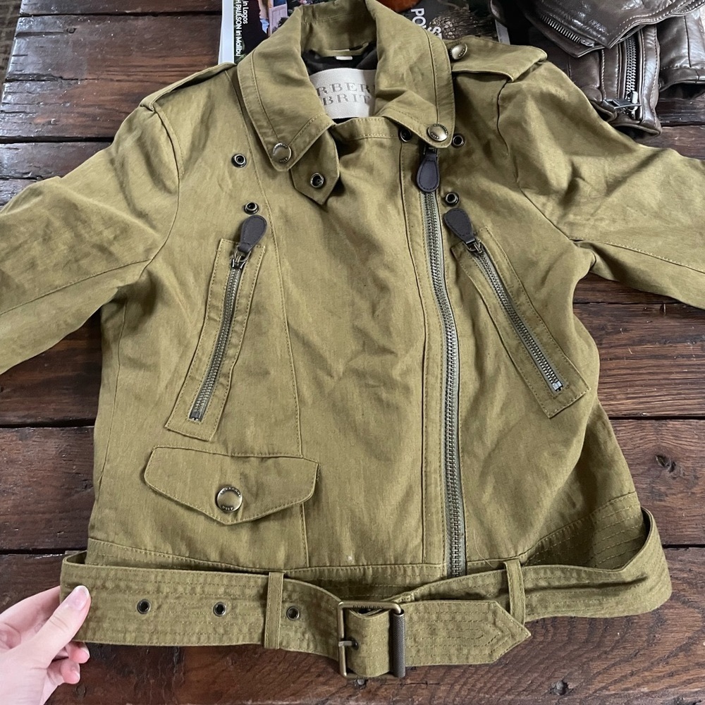 Burberry linen jacket size 4